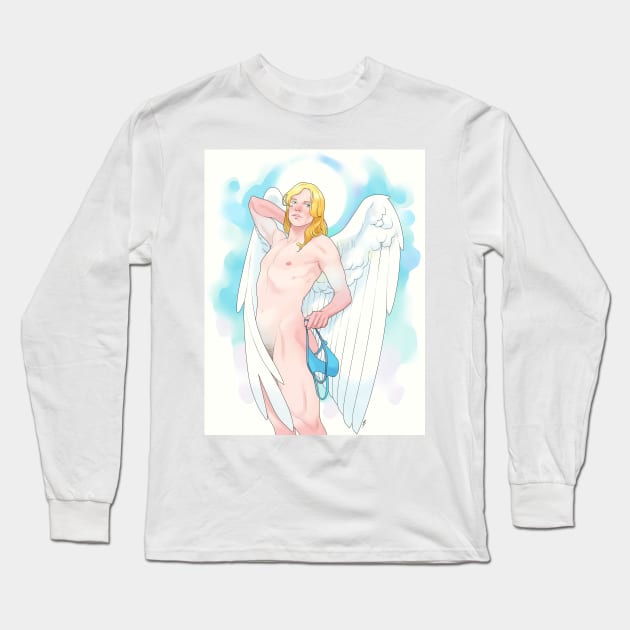 There must be an Angel... Long Sleeve T-Shirt by Snibbits